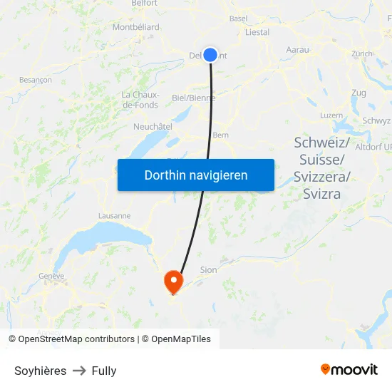 Soyhières to Fully map