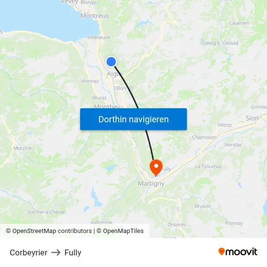 Corbeyrier to Fully map