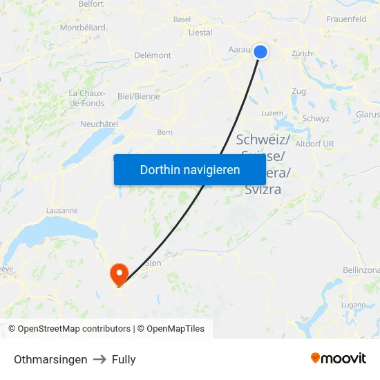 Othmarsingen to Fully map