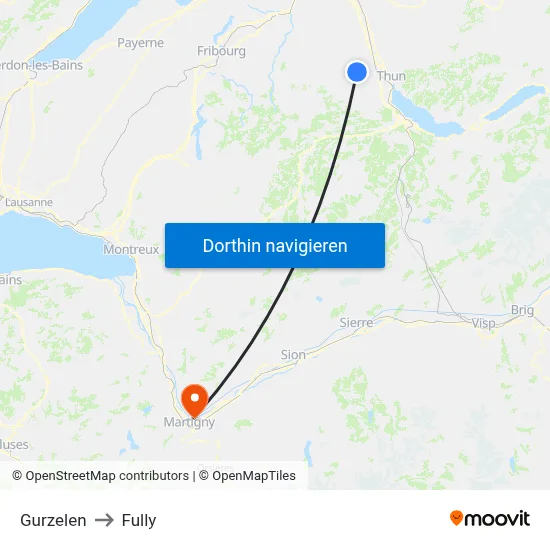 Gurzelen to Fully map