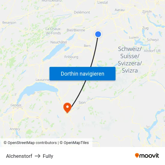 Alchenstorf to Fully map