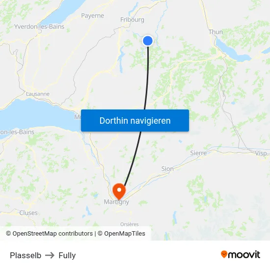 Plasselb to Fully map