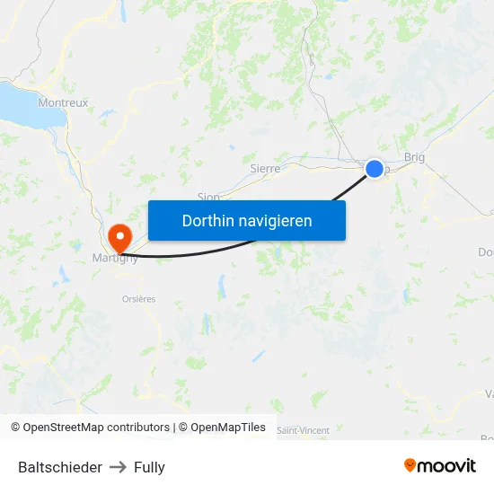 Baltschieder to Fully map