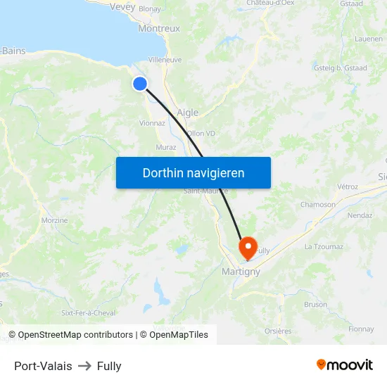 Port-Valais to Fully map