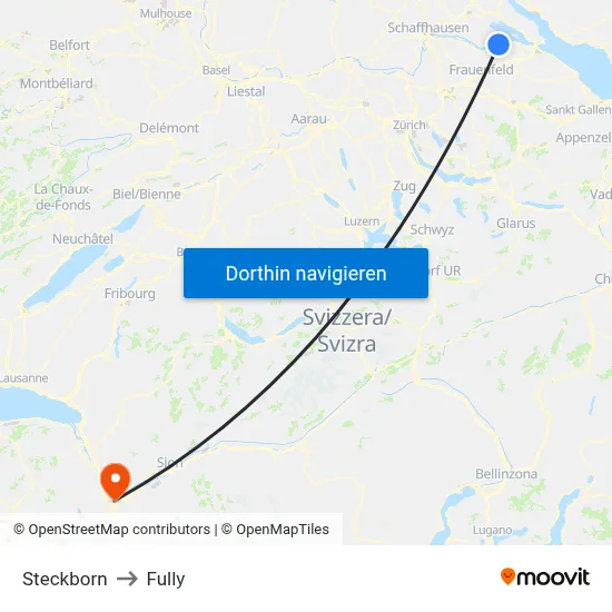 Steckborn to Fully map