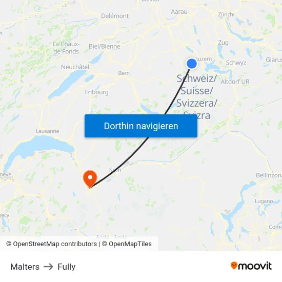Malters to Fully map
