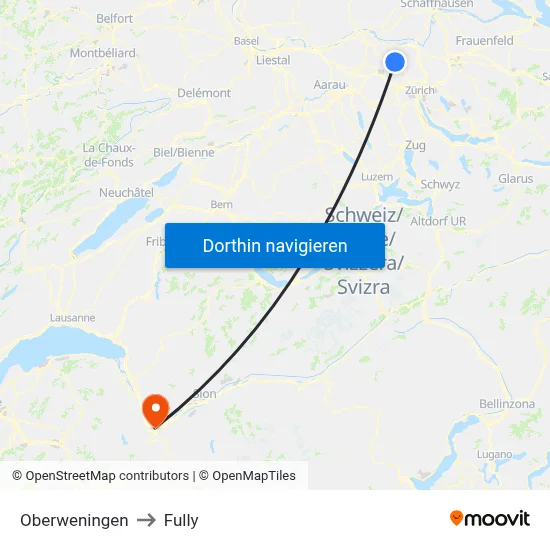 Oberweningen to Fully map