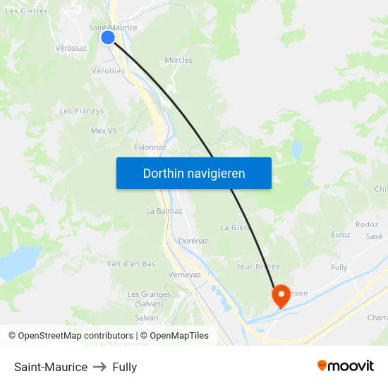 Saint-Maurice to Fully map