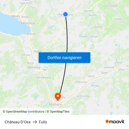 Château-D'Oex to Fully map