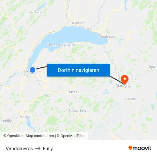 Vandœuvres to Fully map