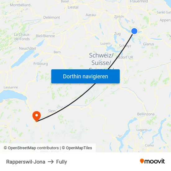 Rapperswil-Jona to Fully map