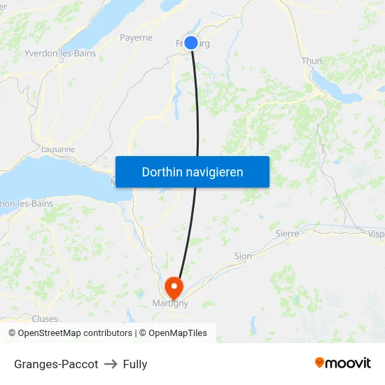 Granges-Paccot to Fully map