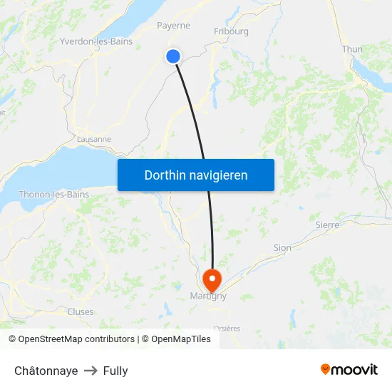 Châtonnaye to Fully map