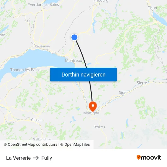 La Verrerie to Fully map