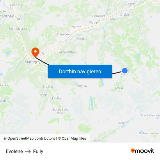 Evolène to Fully map