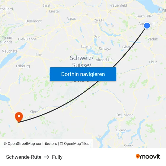 Schwende-Rüte to Fully map