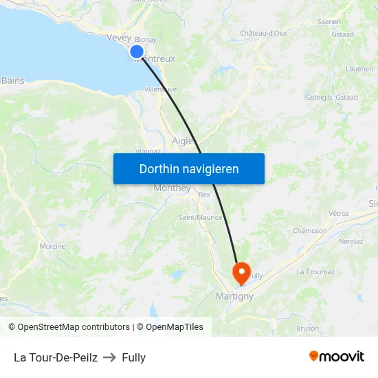 La Tour-De-Peilz to Fully map