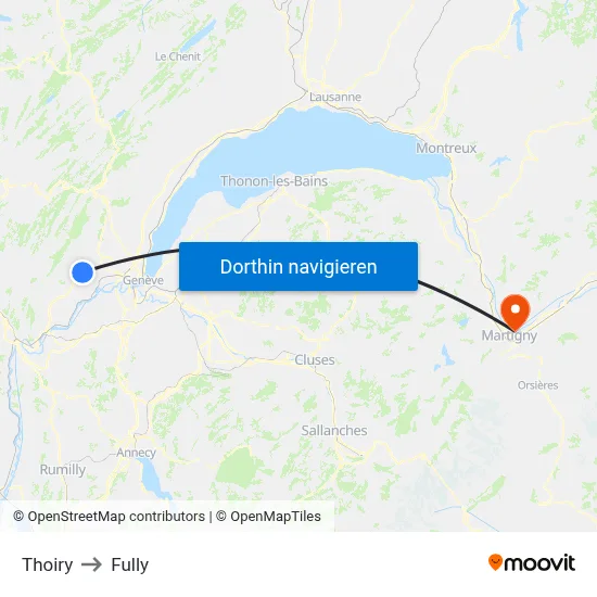 Thoiry to Fully map