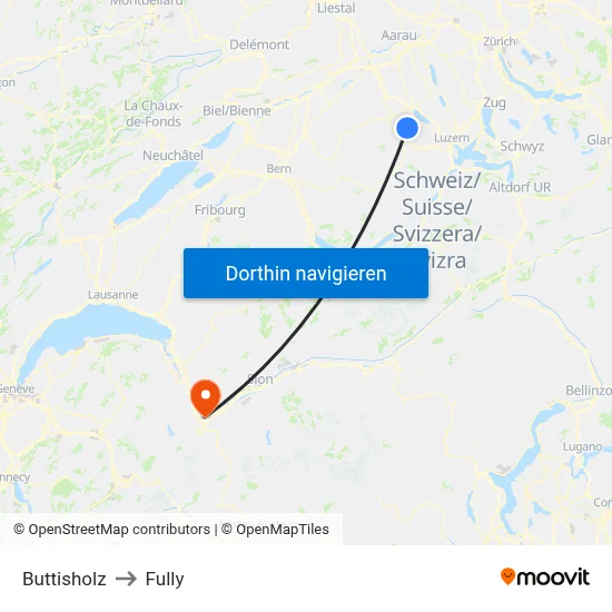 Buttisholz to Fully map