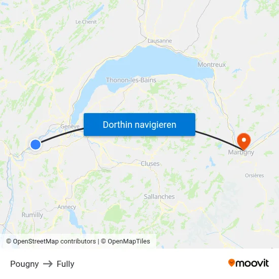 Pougny to Fully map