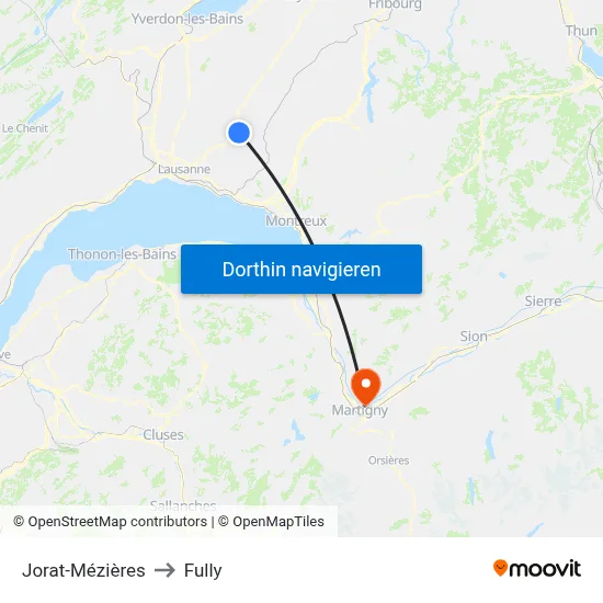 Jorat-Mézières to Fully map