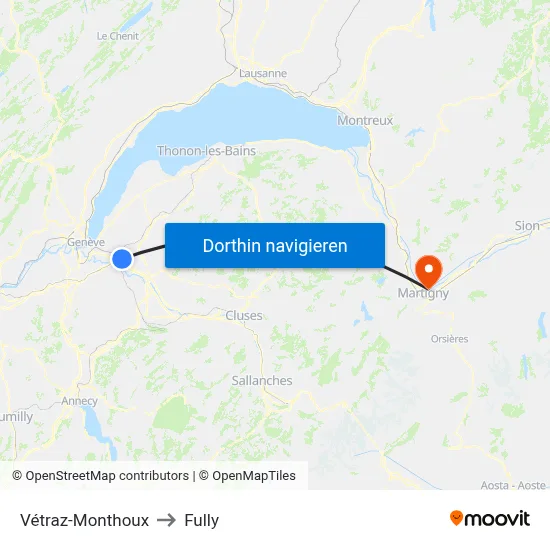 Vétraz-Monthoux to Fully map