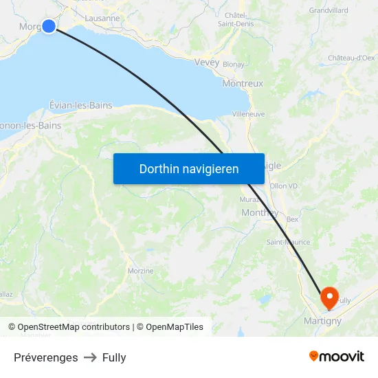 Préverenges to Fully map