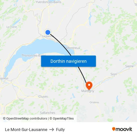 Le Mont-Sur-Lausanne to Fully map