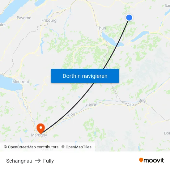 Schangnau to Fully map