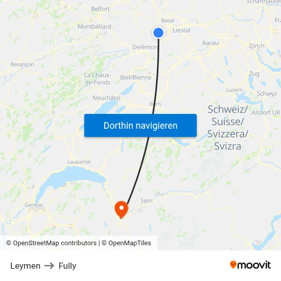 Leymen to Fully map