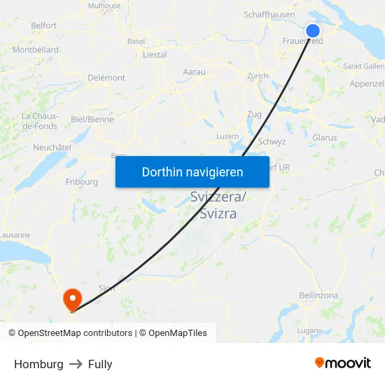 Homburg to Fully map