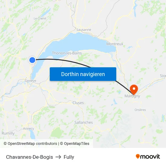 Chavannes-De-Bogis to Fully map