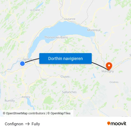 Confignon to Fully map