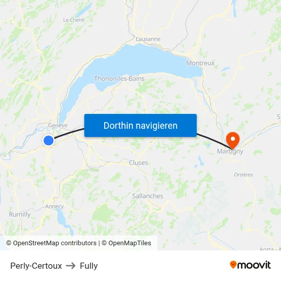 Perly-Certoux to Fully map