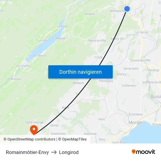 Romainmôtier-Envy to Longirod map
