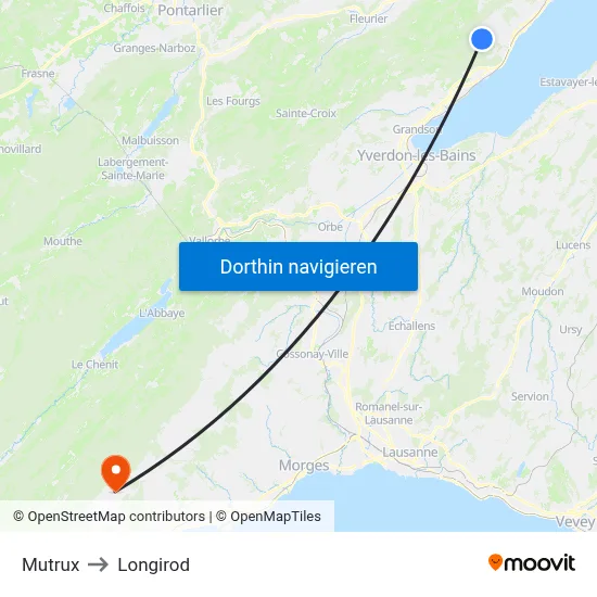 Mutrux to Longirod map
