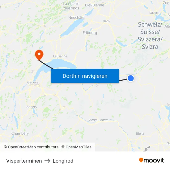 Visperterminen to Longirod map
