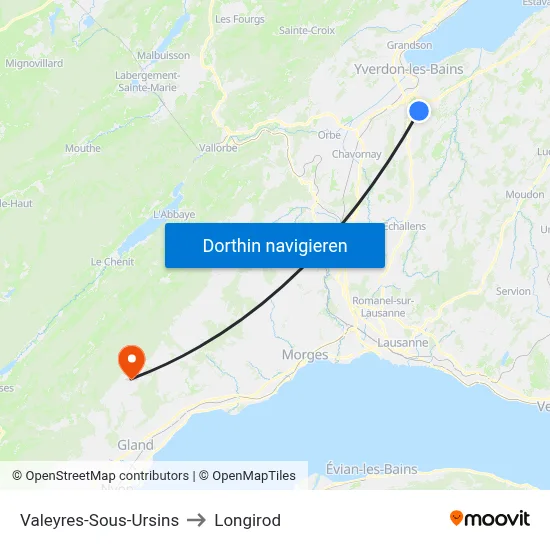 Valeyres-Sous-Ursins to Longirod map
