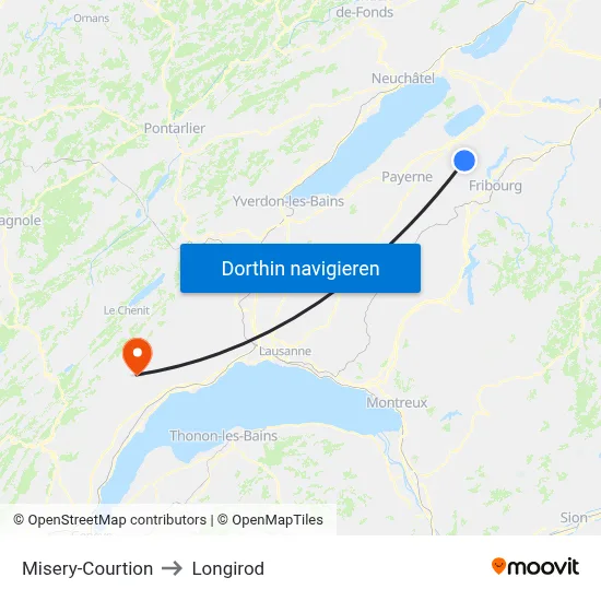 Misery-Courtion to Longirod map