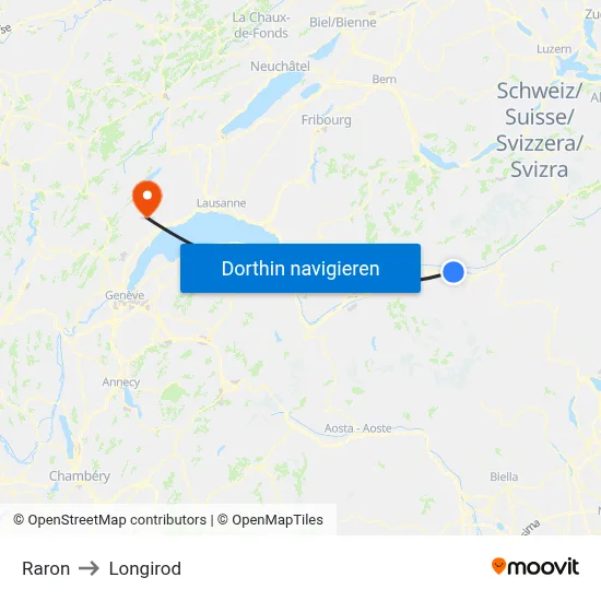 Raron to Longirod map