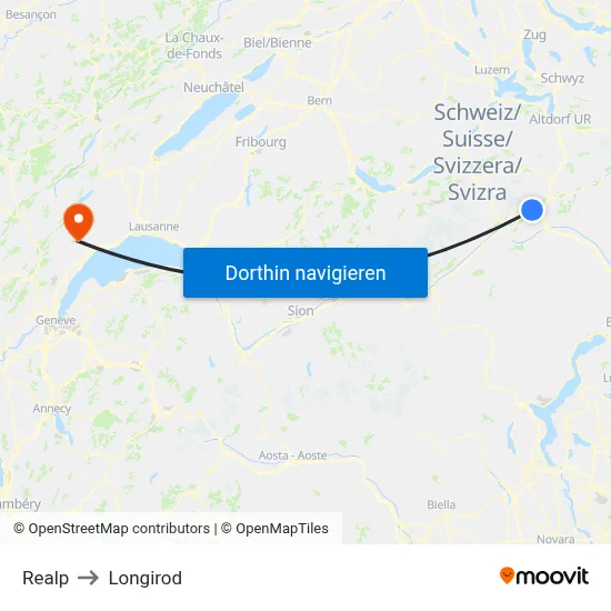 Realp to Longirod map