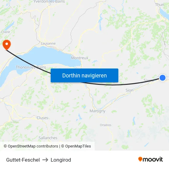 Guttet-Feschel to Longirod map