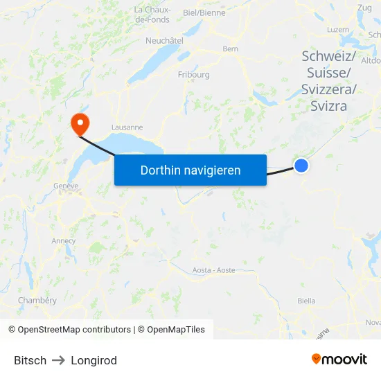 Bitsch to Longirod map