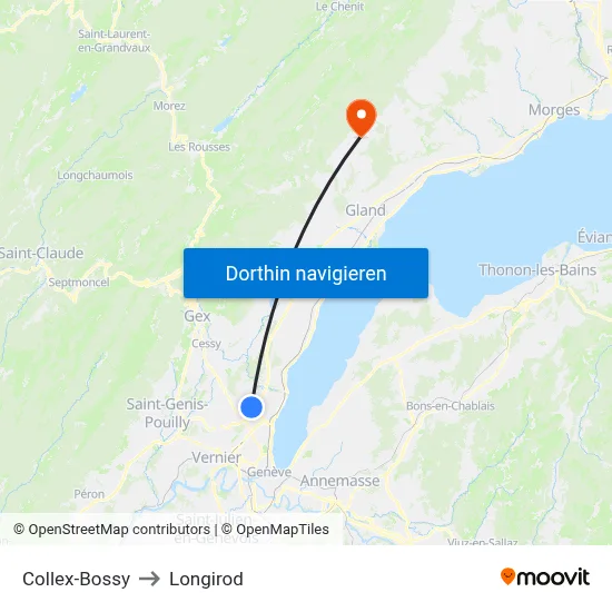 Collex-Bossy to Longirod map
