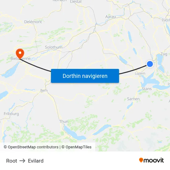Root to Evilard map