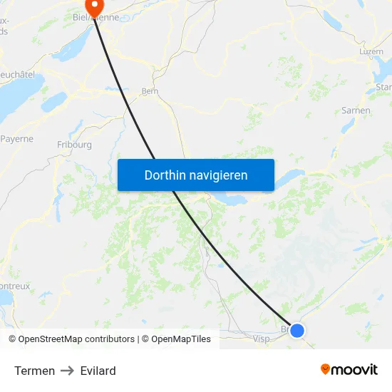 Termen to Evilard map