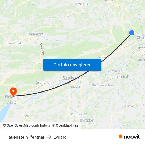 Hauenstein-Ifenthal to Evilard map