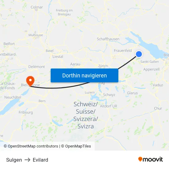 Sulgen to Evilard map