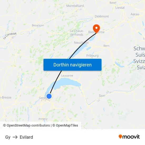 Gy to Evilard map