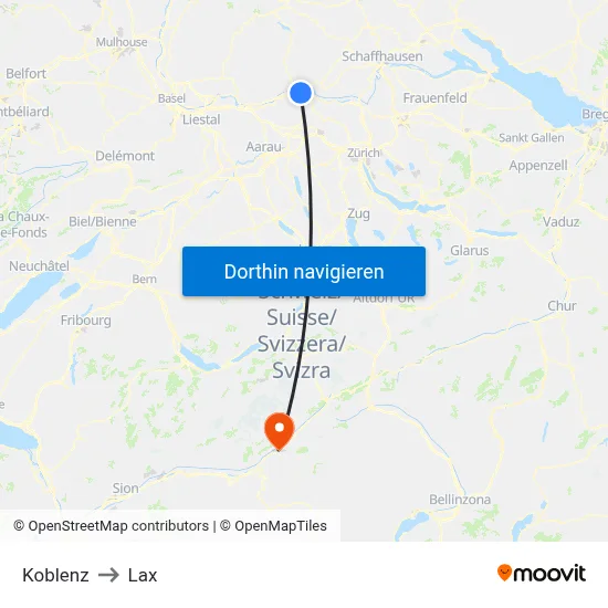 Koblenz to Lax map